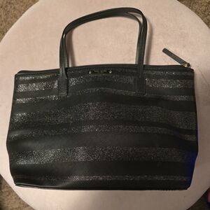 Kate Spade Glittery Black and Silver Tote